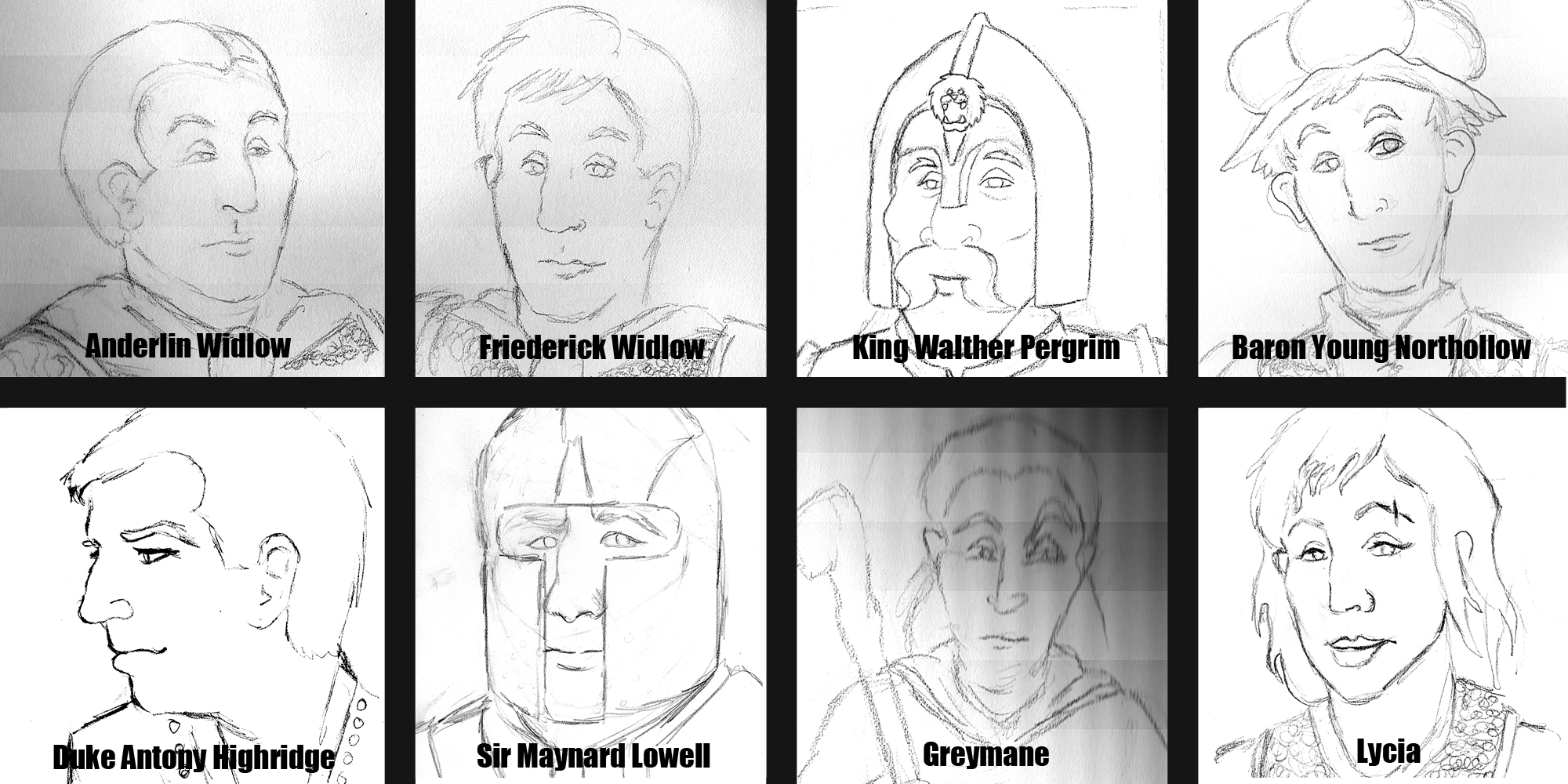 Preliminary WiV Character Portraits